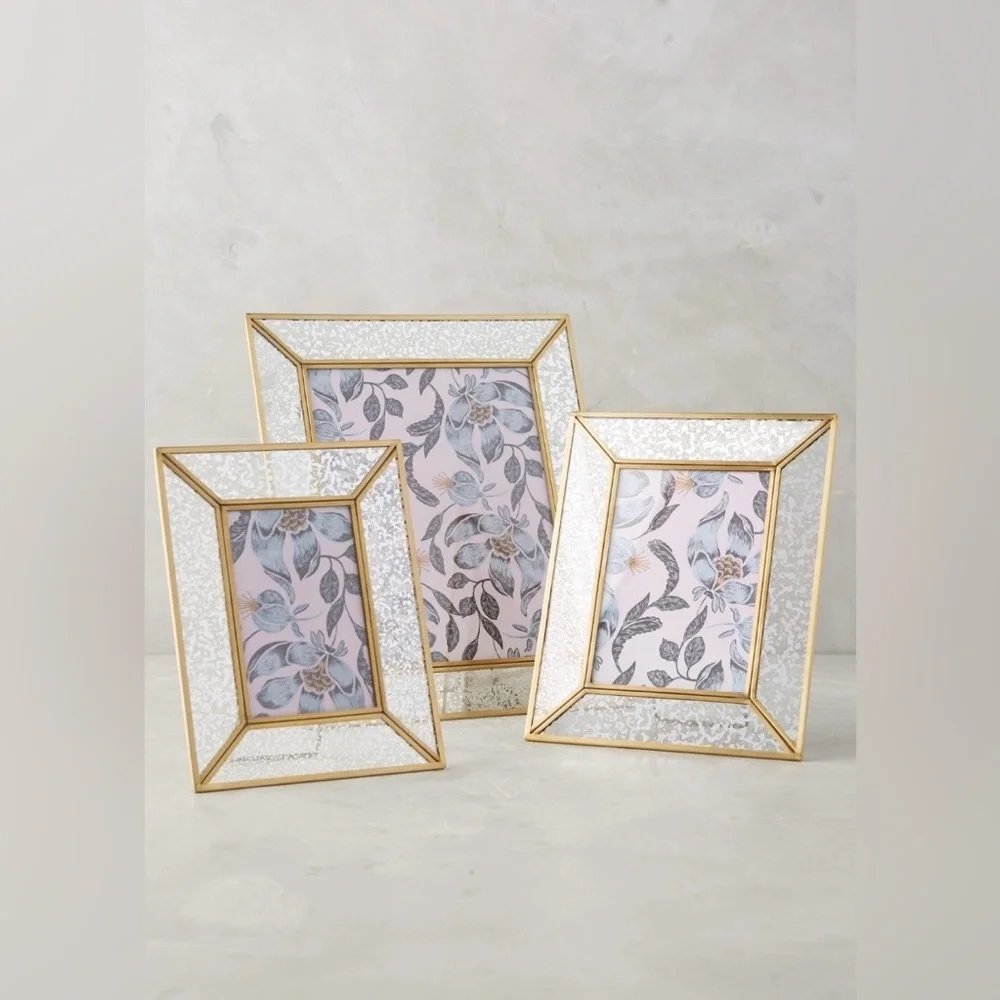 Anthropologie Mercury Glass Frames NWT Set of 2 4x6 5x7